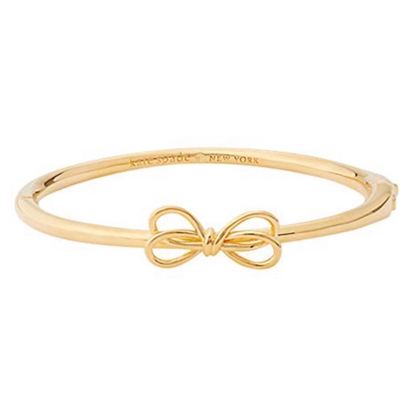 kate spade Jewelry - KATE SPADE • Gold Bow Meets Girl Bangle Bracelet